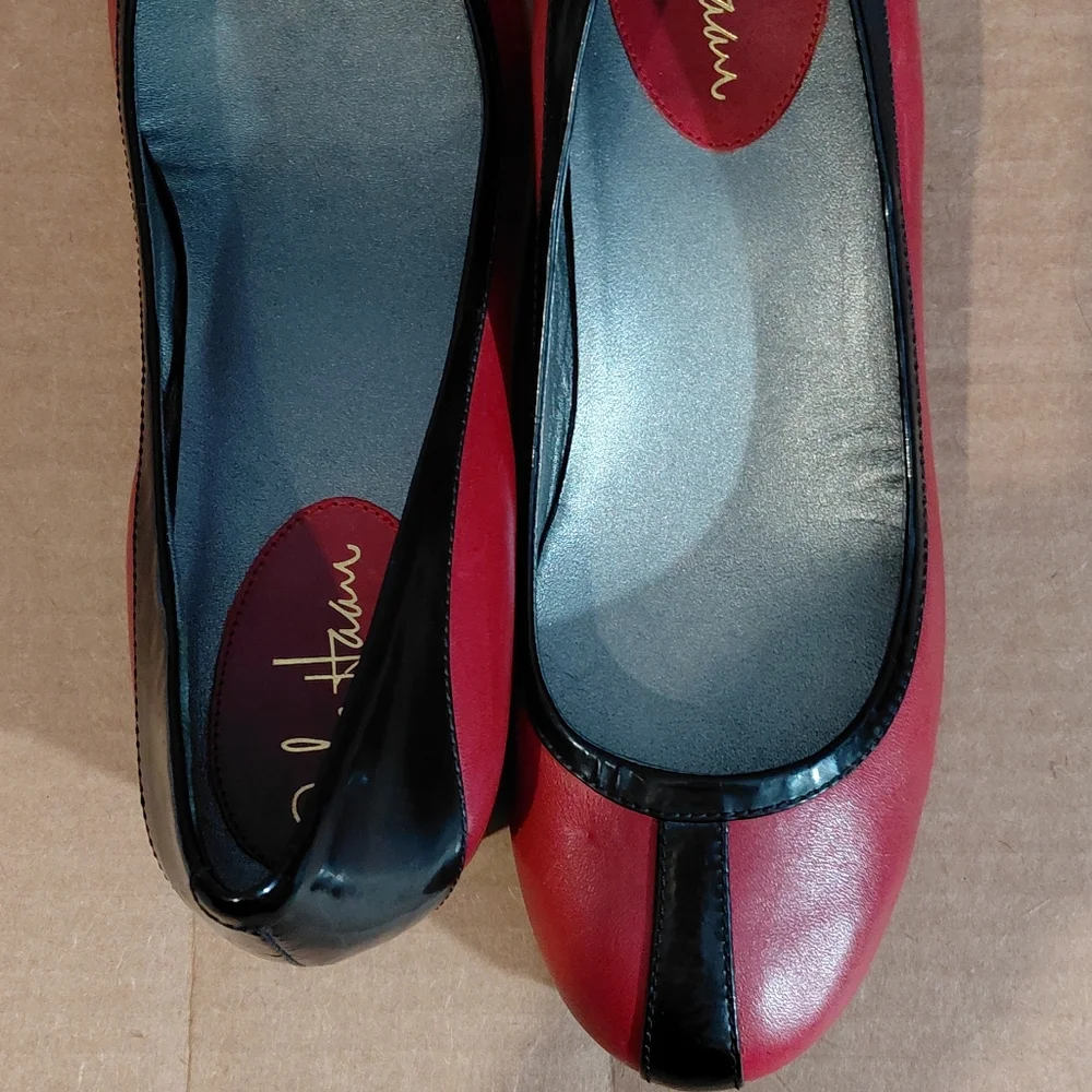 Cole Haan Women's Red and Black Flats - Picture 2 of 10